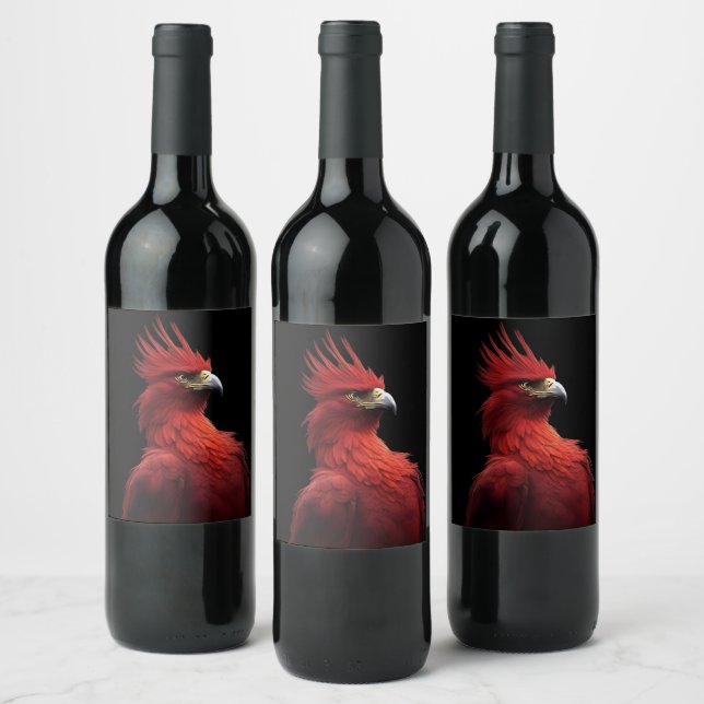 Étiquette Pour Bouteilles De Vin Scarlet Phoenix Est Fière (Bouteilles)