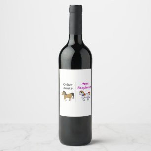 Étiquette Pour Bouteilles De Vin Script Autres Tantes Me Nom Drôle Tante Cadeau