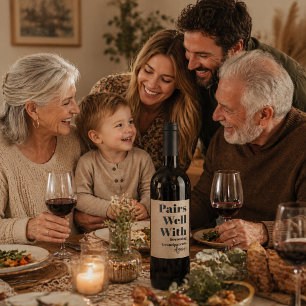 Étiquette Pour Bouteilles De Vin Se marie bien avec Devenir grands-parents encore k