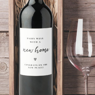 Étiquette Pour Bouteilles De Vin Se marie bien avec un cadeau de pendaison de créma
