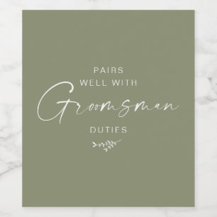 Étiquette Pour Bouteilles De Vin Séquence de proposition de Groomsman de script mod