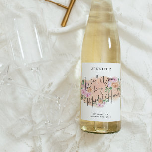 Étiquette Pour Bouteilles De Vin Serez-vous ma servante d'honneur ?