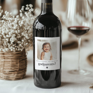 Étiquette Pour Bouteilles De Vin Serez-Vous Mes Parents - Proposition Photo