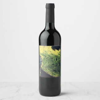 Étiquette Pour Bouteilles De Vin S'estomper 1 Bouteille de vin abstrait