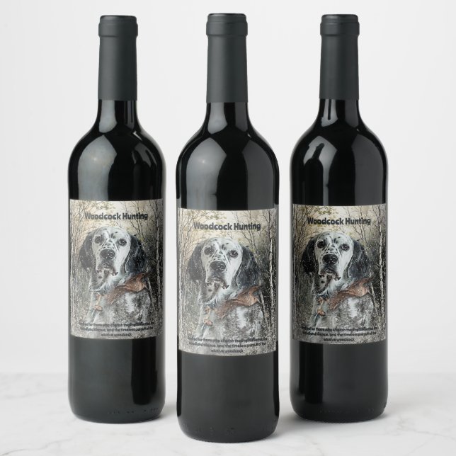 Étiquette Pour Bouteilles De Vin Setter anglais  (Bouteilles)