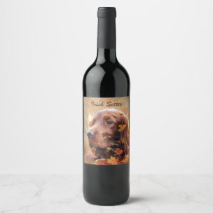 Étiquette Pour Bouteilles De Vin Setter irlandais