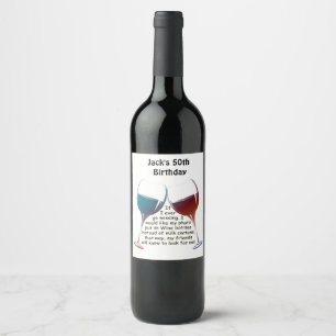 Étiquette Pour Bouteilles De Vin Si j'ai jamais disparu... amusant Vin disant pour 