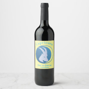 Étiquette Pour Bouteilles De Vin Signe du Capricorne Thunder_Cove