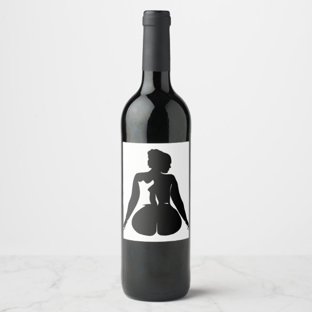 Étiquette Pour Bouteilles De Vin silhouette féminine 97 (Devant)