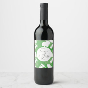 Étiquette Pour Bouteilles De Vin Silo Mariage Jaune Citron et Lime Gris