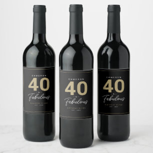 Étiquette Pour Bouteilles De Vin Simple moderne 40 & Fabuleux personnalisé