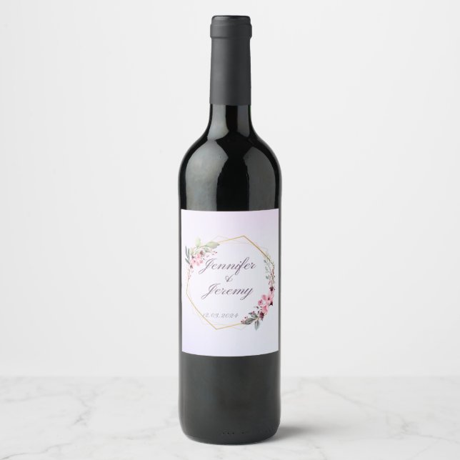 Étiquette Pour Bouteilles De Vin Simple personnalisé (Devant)
