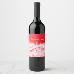 Étiquette Pour Bouteilles De Vin Simple rouge rose brillant étoiles ajouter votre t
