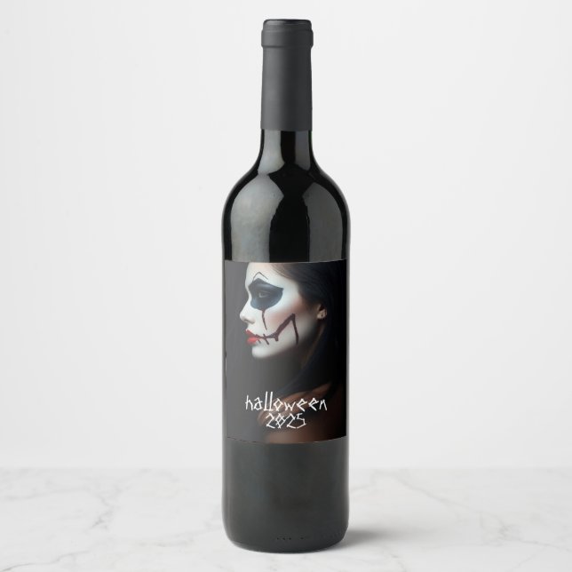 Étiquette Pour Bouteilles De Vin Sinister Sip - Halloween Vin Étiquette par STUDIO  (Devant)