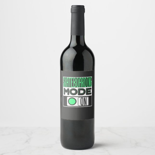 Étiquette Pour Bouteilles De Vin Skateboards (Devant)