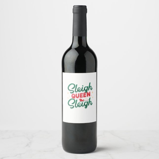 Étiquette Pour Bouteilles De Vin Sleigh queen sleigh (Devant)