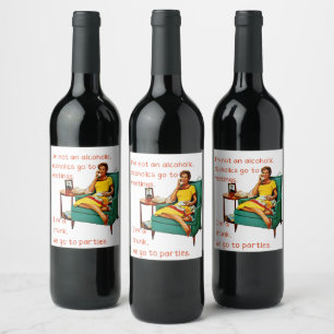 Étiquette Pour Bouteilles De Vin SlipperyJoe socialiser la fête de la boisson vinta