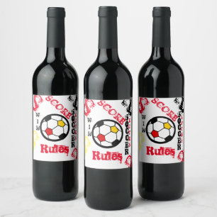 ÉTIQUETTE POUR BOUTEILLES DE VIN SOCCER