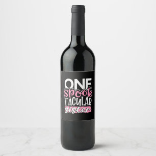 Étiquette Pour Bouteilles De Vin Soeur Taculaire Halloween Un Parleur