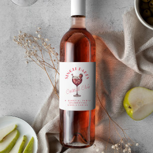 Étiquette Pour Bouteilles De Vin Soirée entre filles cocktail Saint-Valentin blanc 