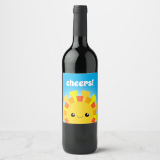 Étiquette Pour Bouteilles De Vin Soleil