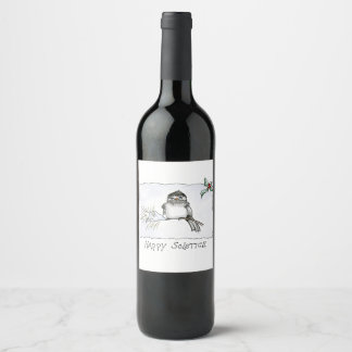 Étiquette Pour Bouteilles De Vin Solstice Chickadee