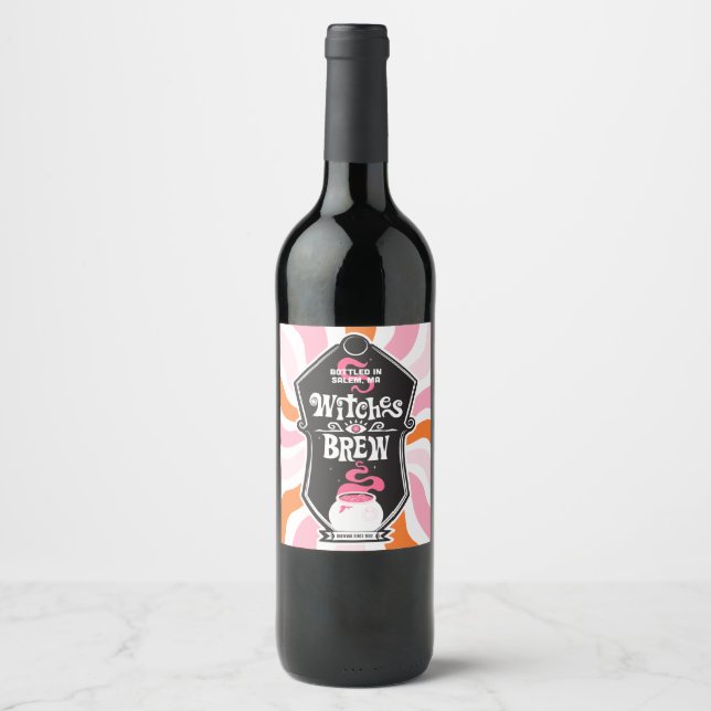 Étiquette Pour Bouteilles De Vin Sorcières super brasser (Devant)