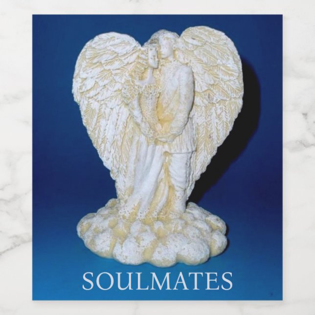 Étiquette Pour Bouteilles De Vin SOULMATES - Étiquette de vin (Étiquettes simples)