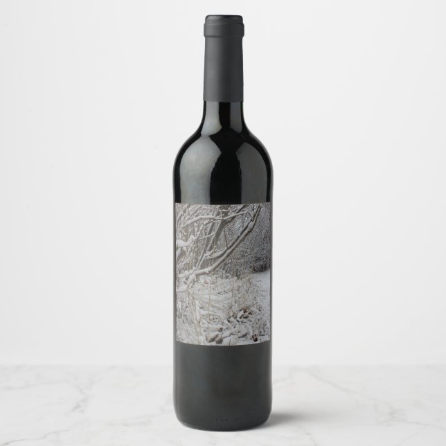 Étiquette Pour Bouteilles De Vin Sous une couverture de neige (Devant)