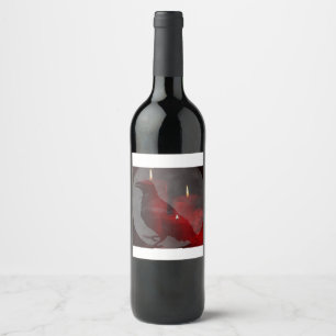 Étiquette Pour Bouteilles De Vin "Sous votre charme en rouge"