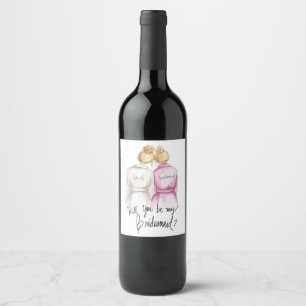 Étiquette Pour Bouteilles De Vin Soyez mon… ? Étiquette de vin de domestique de