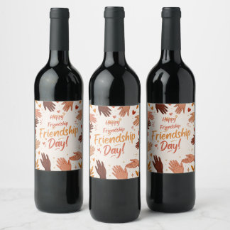 Étiquette Pour Bouteilles De Vin Spécial fête de l'amitié 