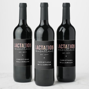 Étiquette Pour Bouteilles De Vin Spécialiste en lactation sur mesure IBCLC