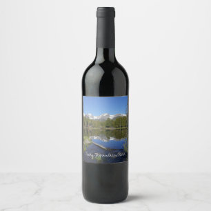 Étiquette Pour Bouteilles De Vin Sprague Lake II au Parc national de Rocky Mountain