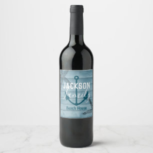 Étiquette Pour Bouteilles De Vin Starfish Rustique Poisson à étoiles Custom Famil
