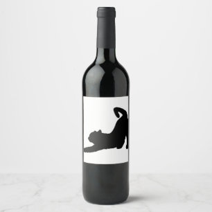Étiquette Pour Bouteilles De Vin Stretch de chat