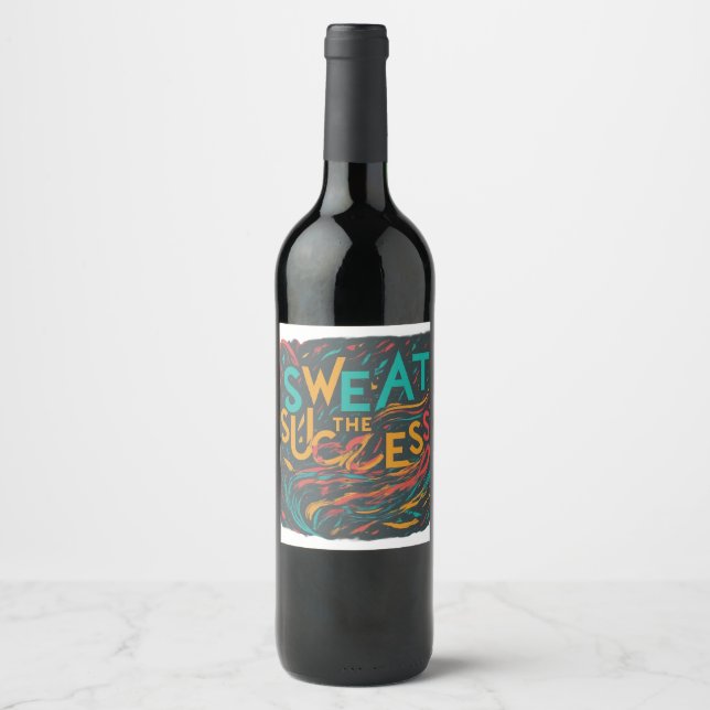 Étiquette Pour Bouteilles De Vin Suis le succès (Devant)