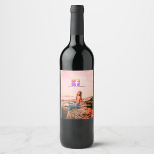 Étiquette Pour Bouteilles De Vin suivez-nous nom d'utilisateur facebook médias soci