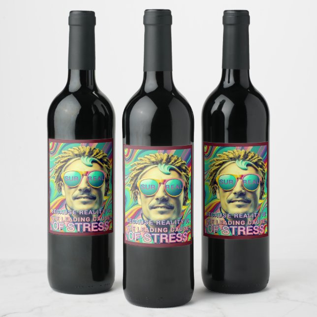 ÉTIQUETTE POUR BOUTEILLES DE VIN SURREAL (Bouteilles)