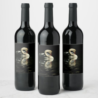 Étiquette Pour Bouteilles De Vin Swan