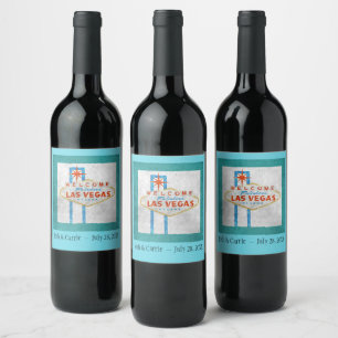 Étiquette Pour Bouteilles De Vin SYMBOLE REtro Vegas Grunge Style