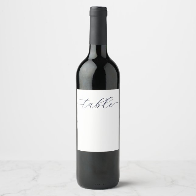 Étiquette Pour Bouteilles De Vin Table Numéro Mariage Vin Style Classique (Devant)