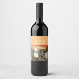 Étiquette Pour Bouteilles De Vin Tags cadeaux Les bonnes choses arrivent Mama Llama