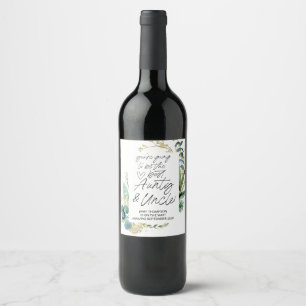 Étiquette Pour Bouteilles De Vin Tante oncle à la grossesse Faire-part Nouveau bébé