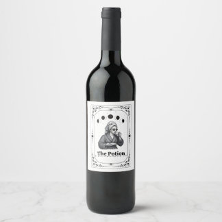 Étiquette Pour Bouteilles De Vin Tarot Astrologie Soleil Lune Psychique Magie Céles