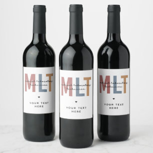 Étiquette Pour Bouteilles De Vin Technicien de laboratoire Médicale MLT personnalis