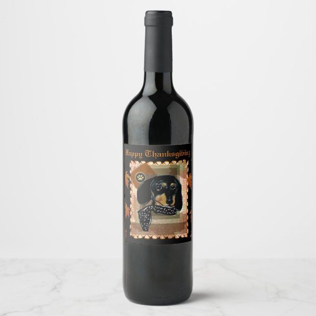 ÉTIQUETTE POUR BOUTEILLES DE VIN TECKEL (Devant)