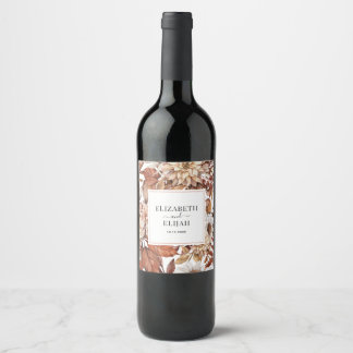 Étiquette Pour Bouteilles De Vin Terracotta personnalisée Automne automne