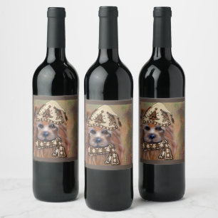 ÉTIQUETTE POUR BOUTEILLES DE VIN TERRIER AUSTRALIEN