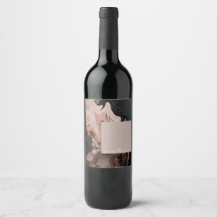 Étiquette Pour Bouteilles De Vin Texture de marbre élégant